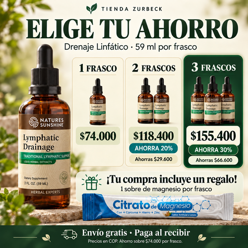 Drenaje Linfático Nature’s Sunshine 59 ml + Magnesio de Regalo